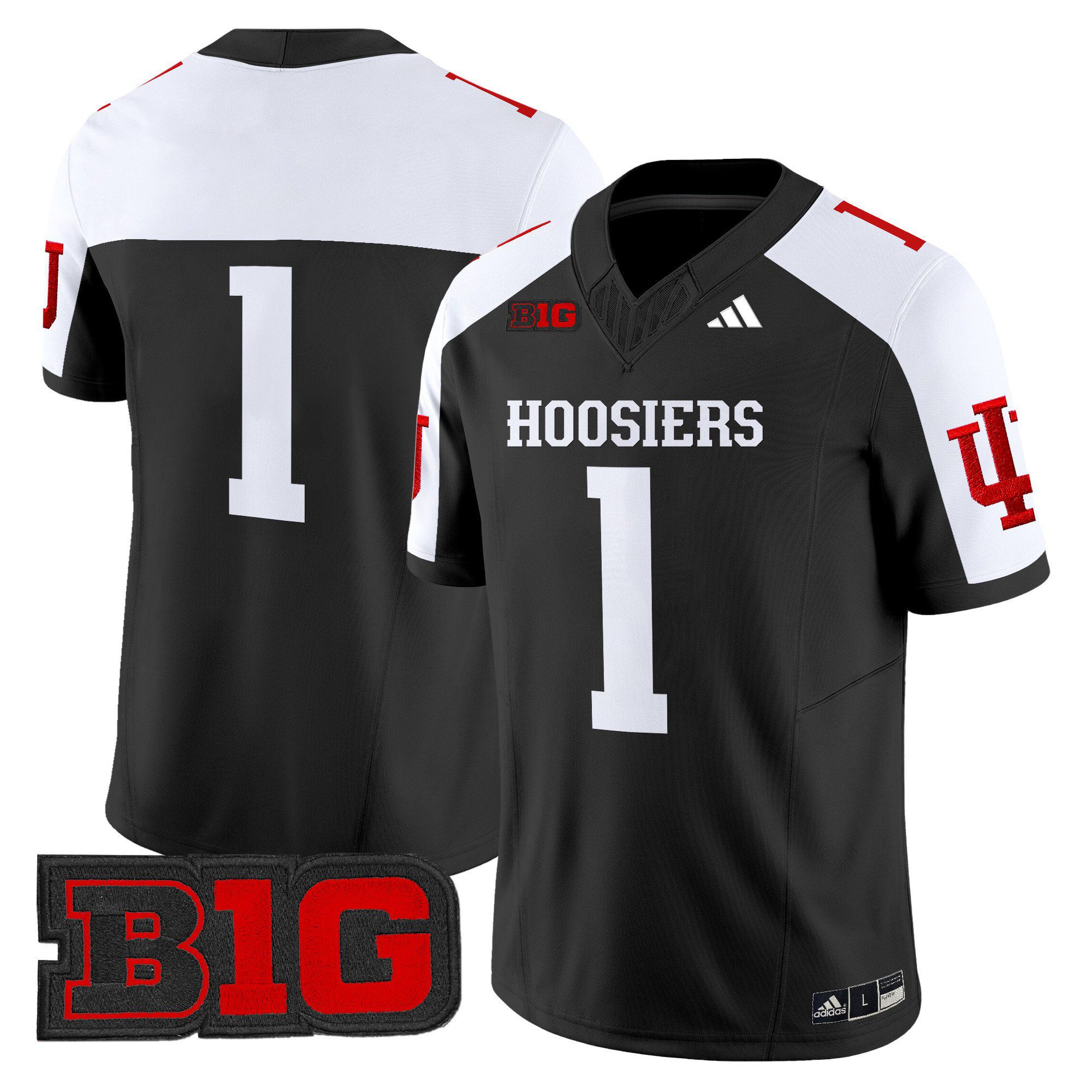 Men Indiana Hoosiers #1 No Name Black 2024 Vapor Limited NCAA Jersey